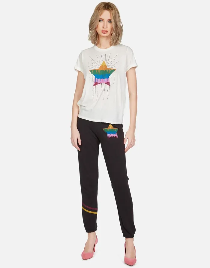 Brynn Dripping Star Onyx Women039s Lauren Moshi Long Sweatpants