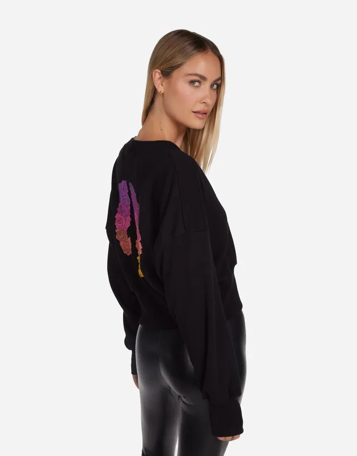 Camas Peace Roses Black Women039s Lauren Moshi Sweaters and Knits