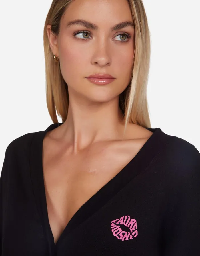 Camas Peace Roses Black Women039s Lauren Moshi Sweaters and Knits