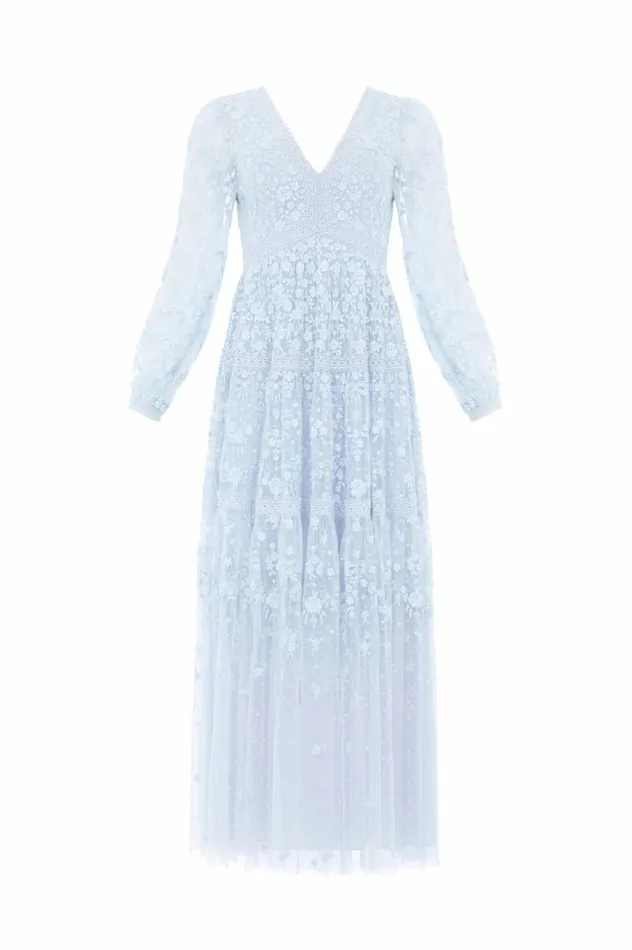 Celestia Ribbon Ankle Gown Blue Women Needle and Thread Dresses