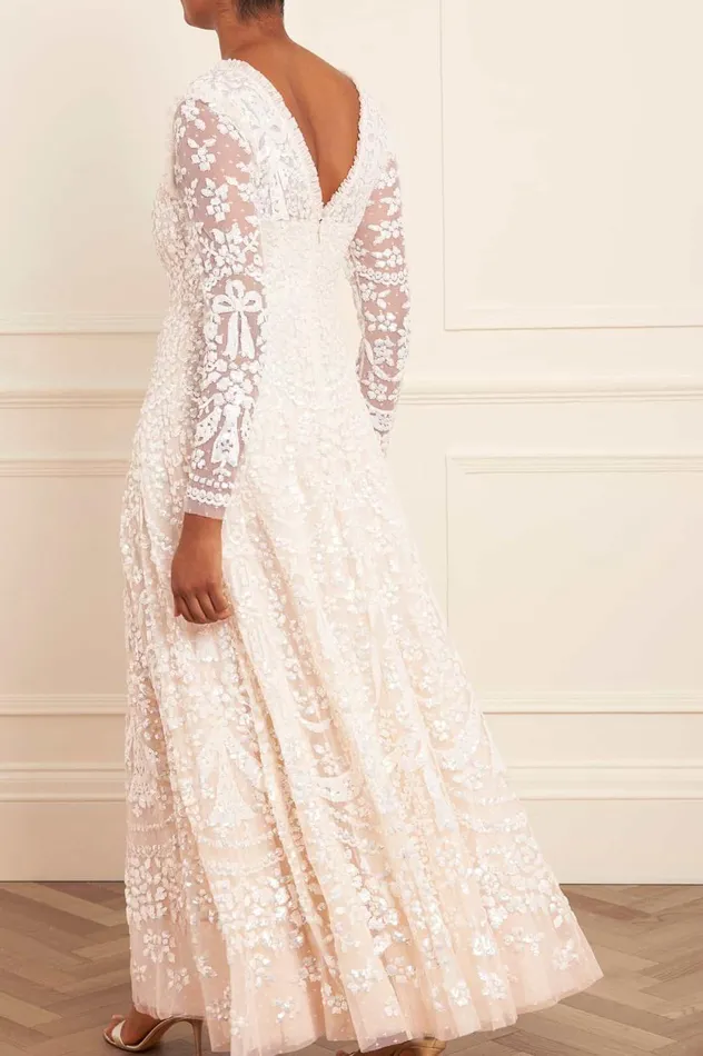 Chandelier Gloss Gown Champagne Women Needle and Thread Dresses