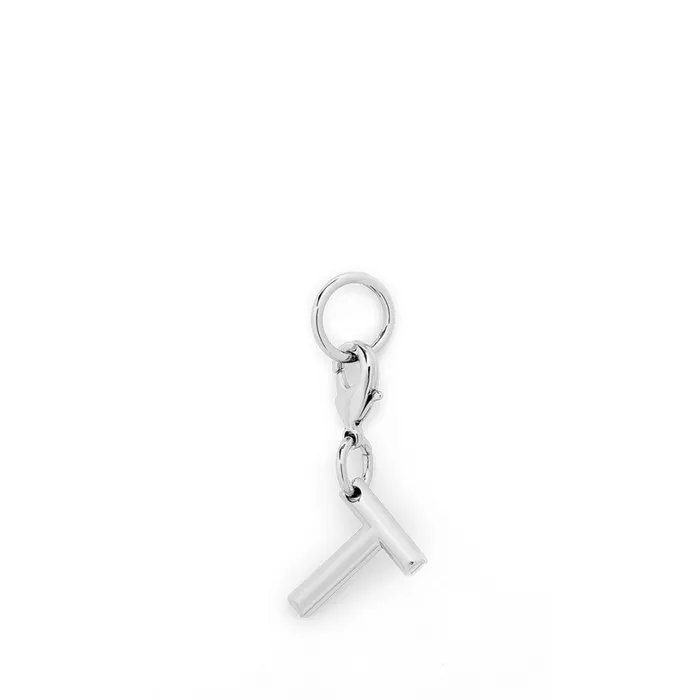 Charm Letter T Silver Color Women Lancel Charms