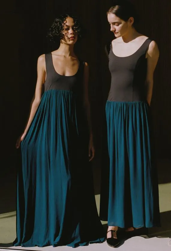 Ciao Lucia Long Dresses Ninette Navy Chiffon And Jersey Maxi Dress 8211 Women