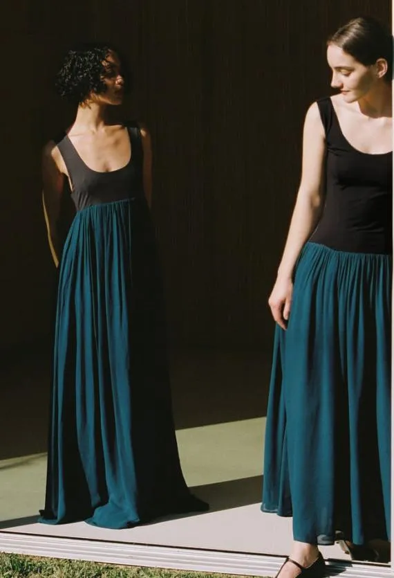 Ciao Lucia Long Dresses Ninette Navy Chiffon And Jersey Maxi Dress 8211 Women
