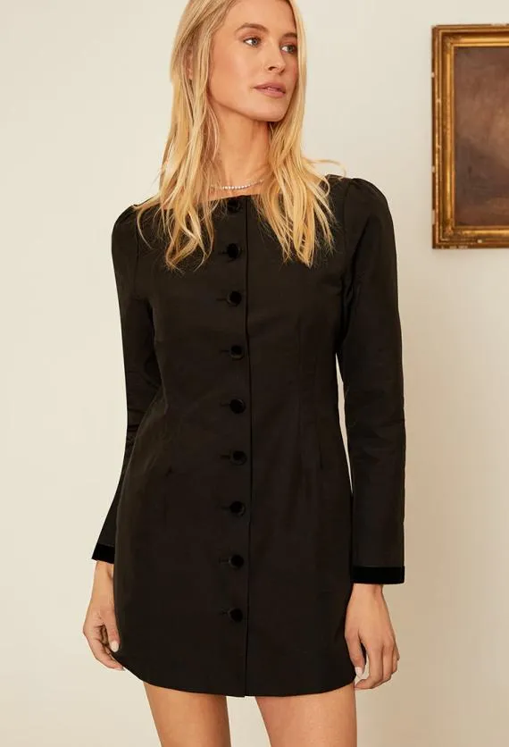 Ciao Lucia Mini Dresses Antoinette Faille Button Down Mini Dress 8211 Women