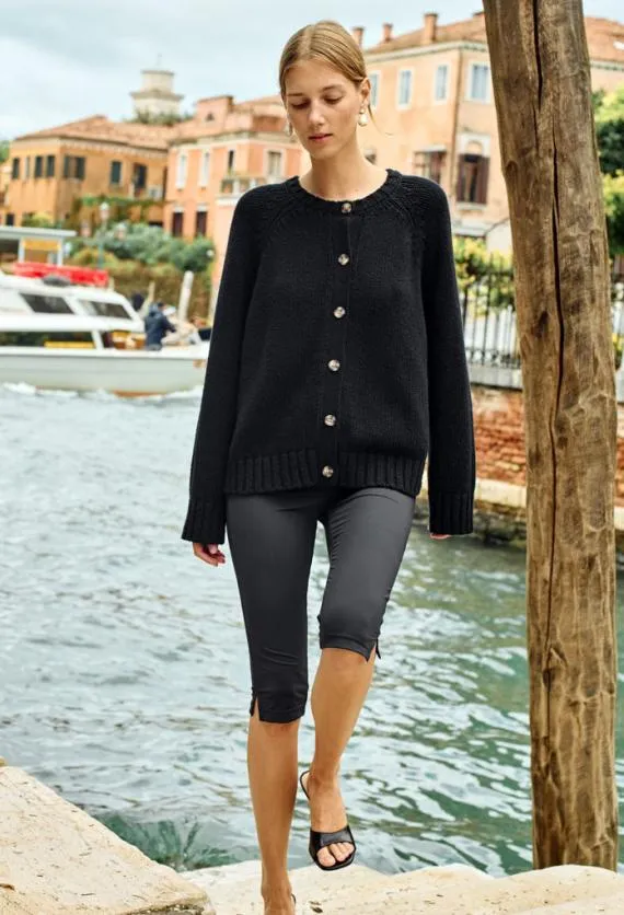 Ciao Lucia Pants Valentine Black Jersey Capris 8211 Women