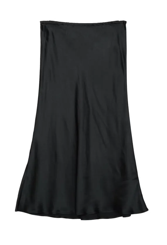 Ciao Lucia Skirts Emilie Black Satin Midi Skirt 8211 Women