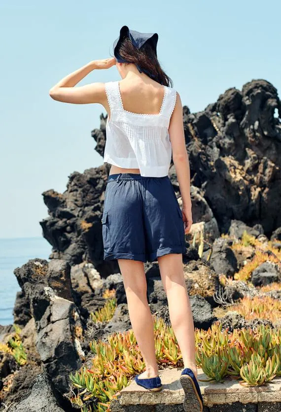 Ciao Lucia Sleeveless Tops Izabel White Cotton Sleeveless Top 8211 Women