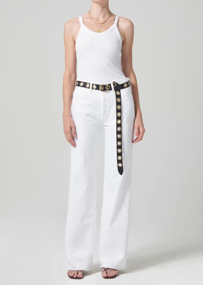 Citizens Of Humanity Annina High Rise Wide Leg 30034 In Seashell Women Jeans