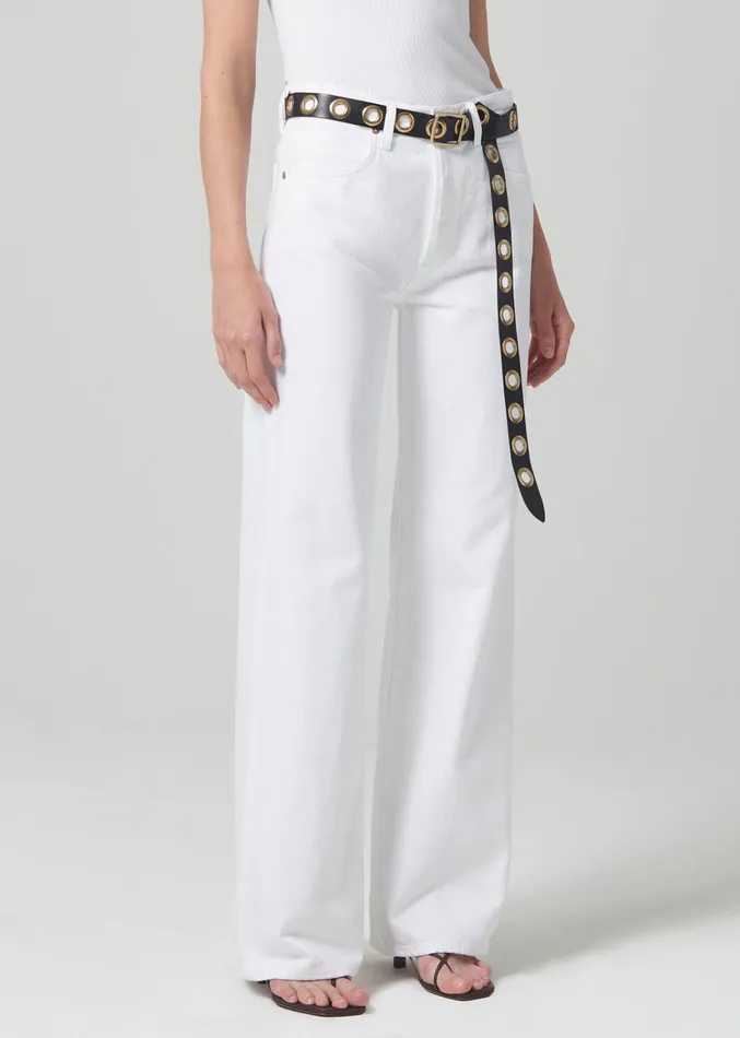 Citizens Of Humanity Annina High Rise Wide Leg 30034 In Seashell Women Jeans