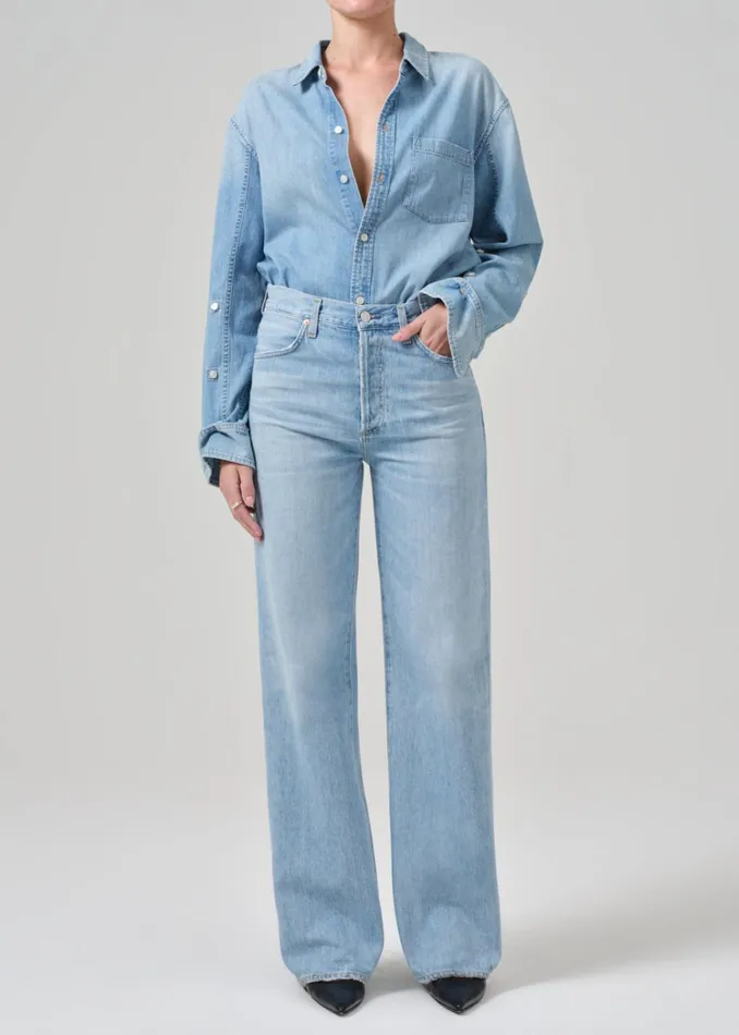 Citizens Of Humanity Annina High Rise Wide Leg 30034 In Tularosa Women Jeans