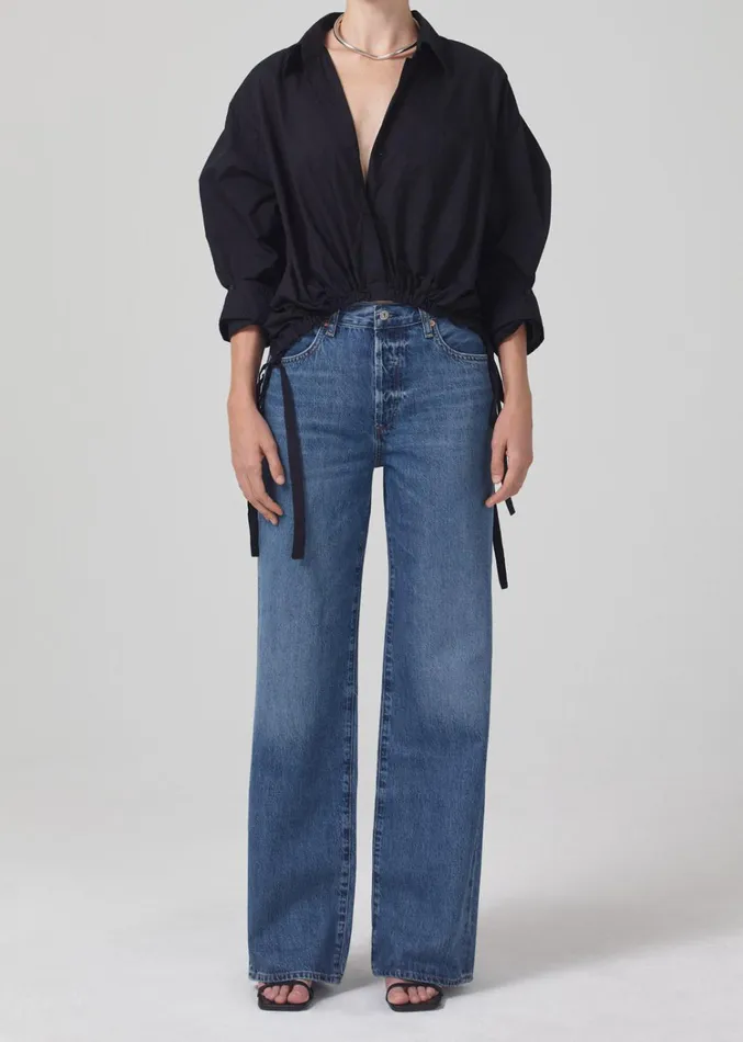 Citizens Of Humanity Annina High Rise Wide Leg 33034 In Pinnacle Women Jeans