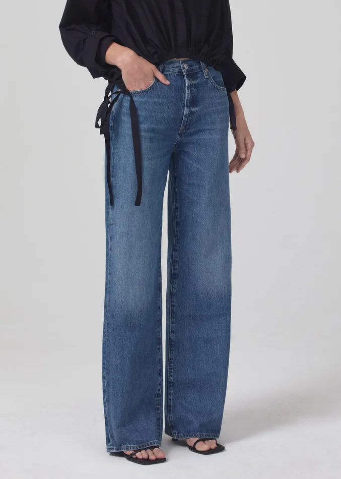 Citizens Of Humanity Annina High Rise Wide Leg 33034 In Pinnacle Women Jeans