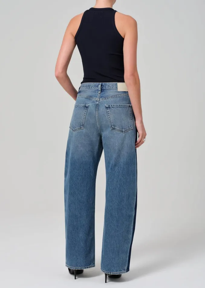 Citizens Of Humanity Ayla Baggy With Tuxedo Stripe In Drome Women Jeans