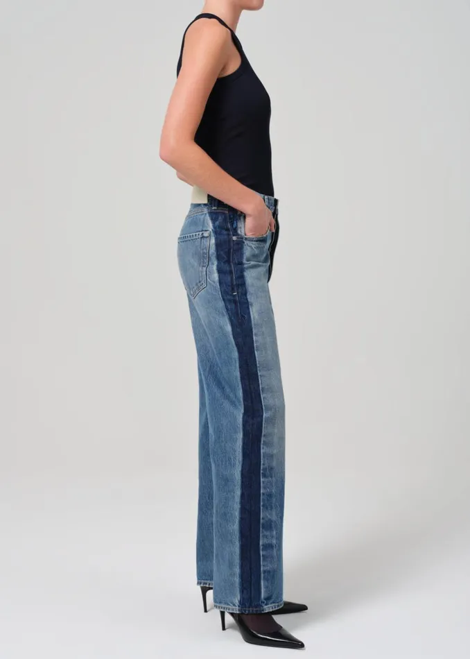 Citizens Of Humanity Ayla Baggy With Tuxedo Stripe In Drome Women Jeans