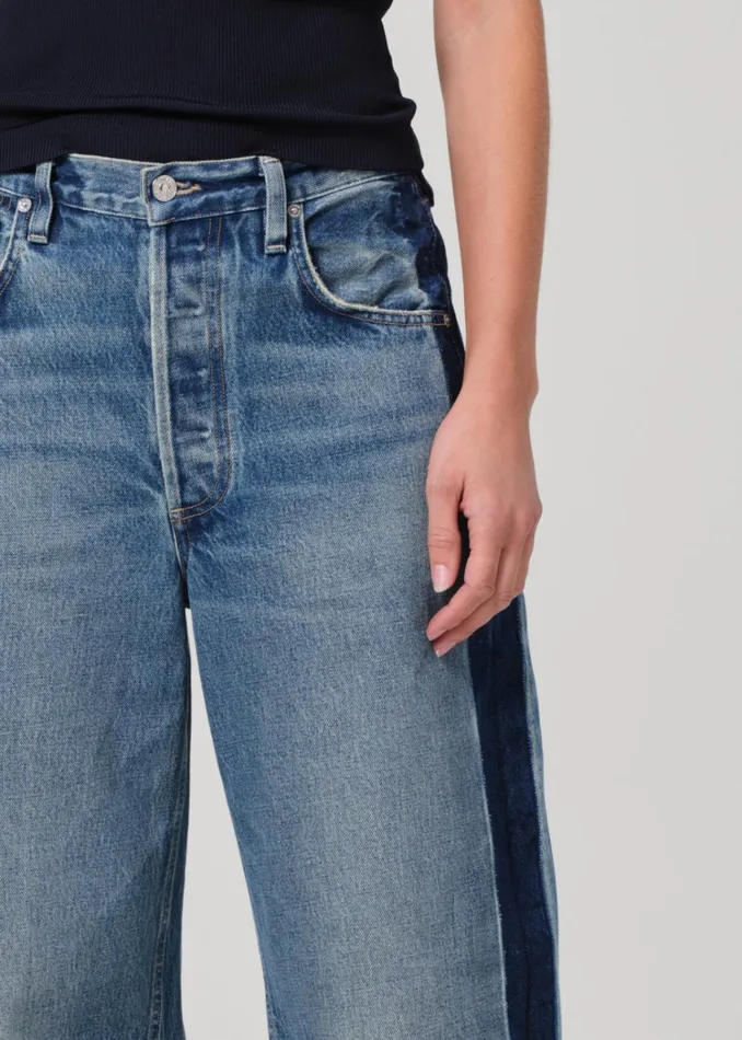 Citizens Of Humanity Ayla Baggy With Tuxedo Stripe In Drome Women Jeans
