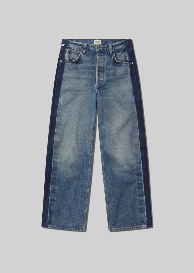 Citizens Of Humanity Ayla Baggy With Tuxedo Stripe In Drome Women Jeans