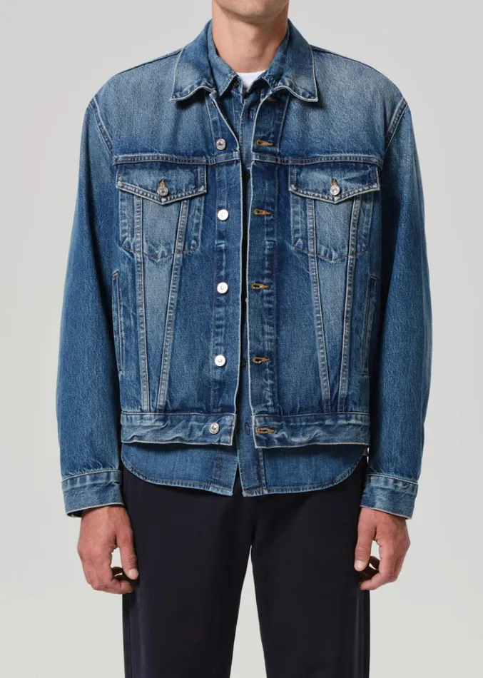 Citizens Of Humanity Bamford Denim Jacket In Siren Men Jackets