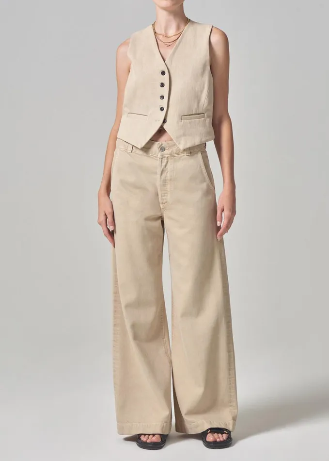 Citizens Of Humanity Beverly Trouser In Taos Sand Women Jeans