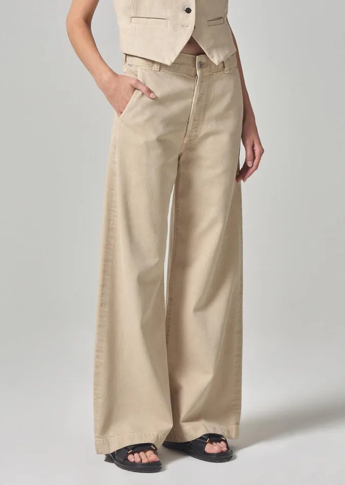 Citizens Of Humanity Beverly Trouser In Taos Sand Women Jeans