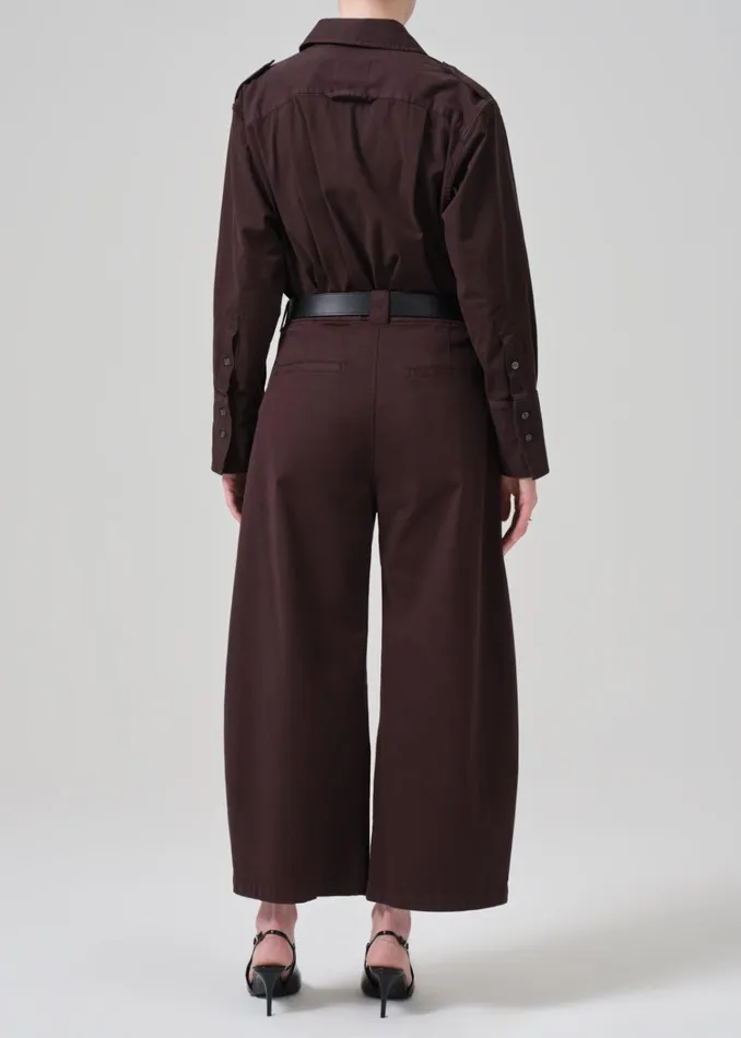 Citizens Of Humanity Cara Cropped Pleated Trouser In Clove Women Pants