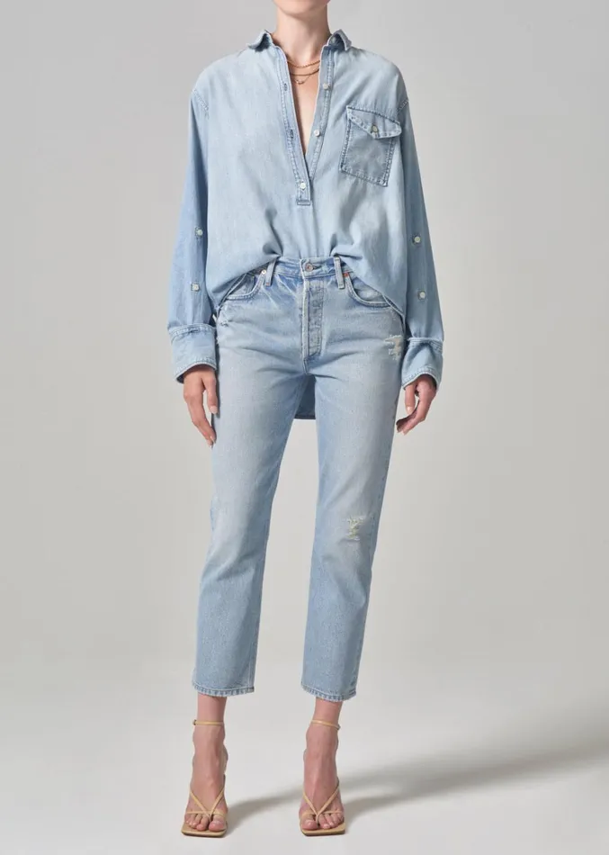 Citizens Of Humanity Charlotte High Rise Straight In Savahn Women Jeans