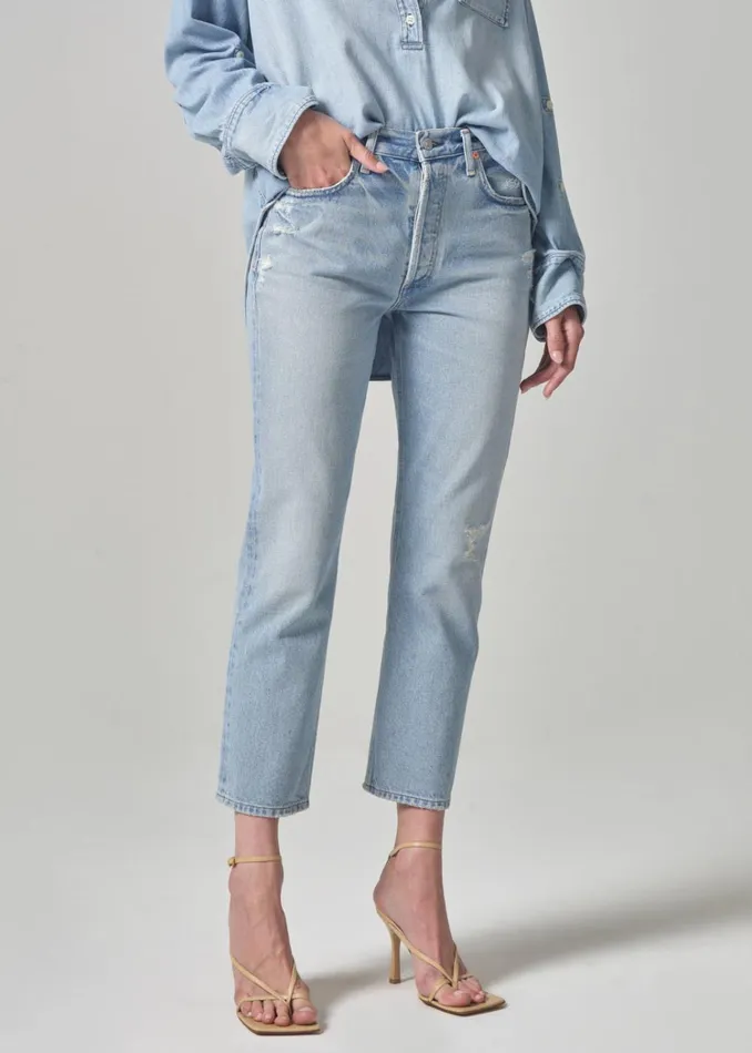 Citizens Of Humanity Charlotte High Rise Straight In Savahn Women Jeans