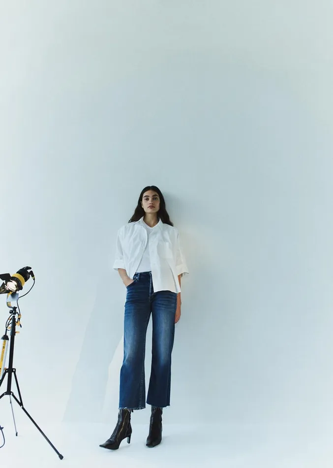 Citizens Of Humanity Claire Origami Shirt In Optic White Women Tops