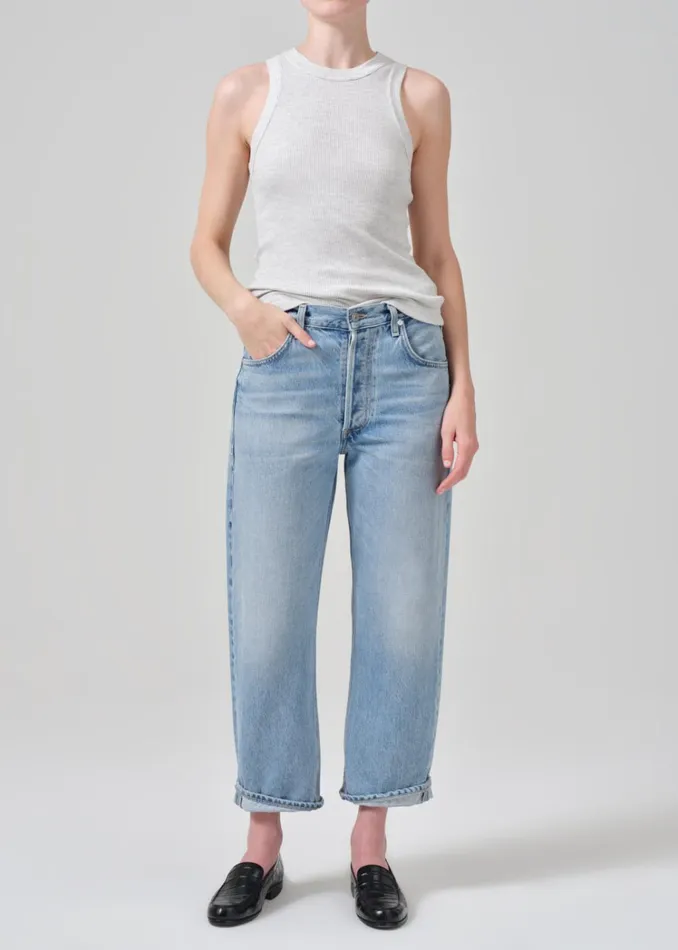 Citizens Of Humanity Dahlia Bow Leg Baby Roll In Ribbon Women Jeans