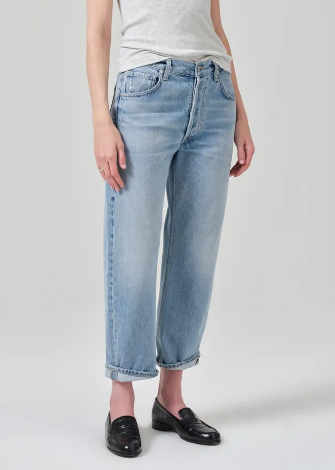 Citizens Of Humanity Dahlia Bow Leg Baby Roll In Ribbon Women Jeans