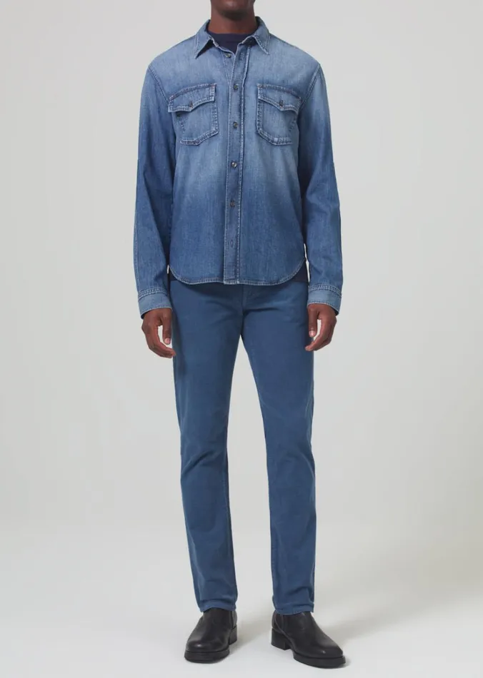 Citizens Of Humanity Gage Slim Straight Corduroy In Overcast Men Pants