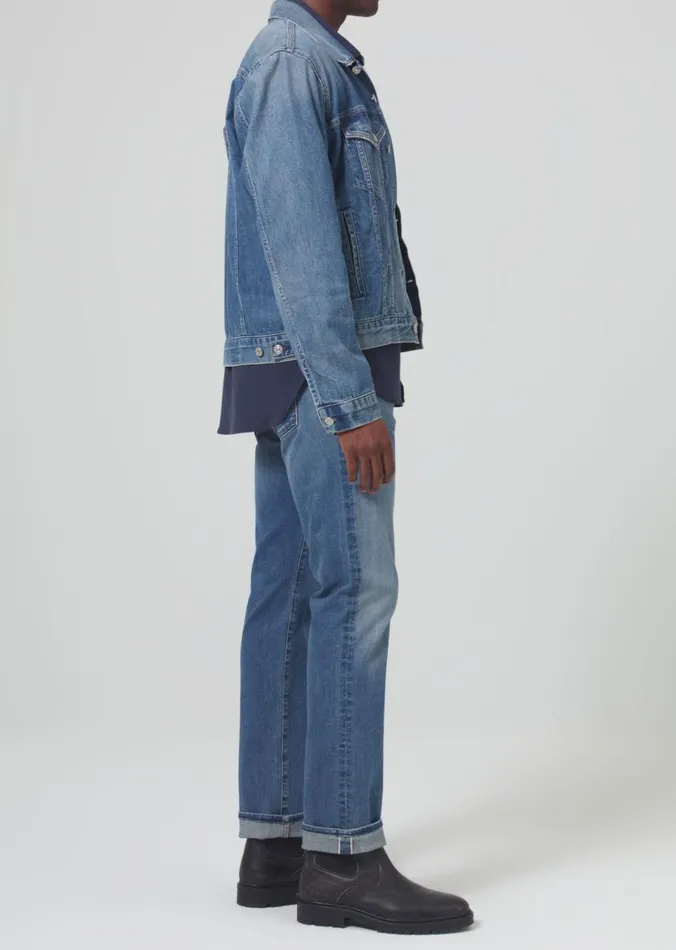 Citizens Of Humanity Gage Slim Straight Stretch Selvedge In Thames Men Jeans