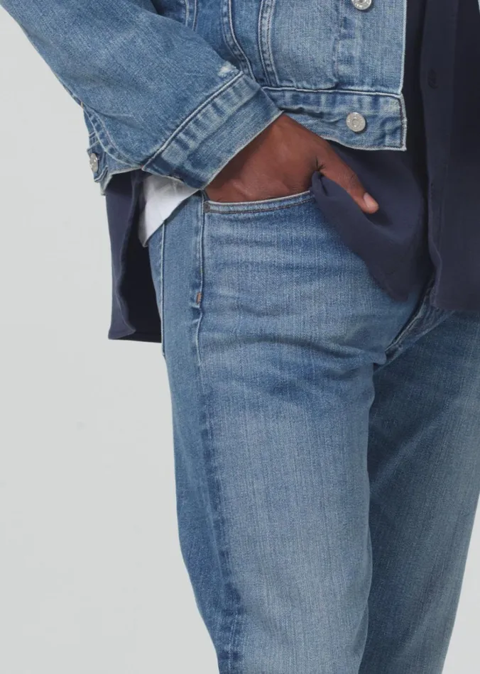 Citizens Of Humanity Gage Slim Straight Stretch Selvedge In Thames Men Jeans