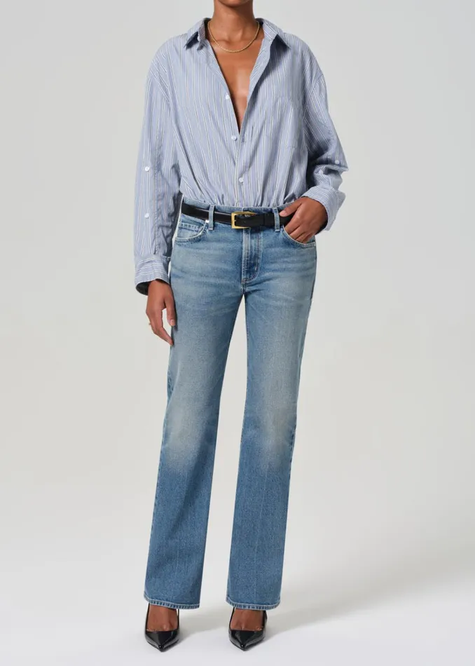 Citizens Of Humanity Genova Low Slung Boot In Clairo Women Jeans