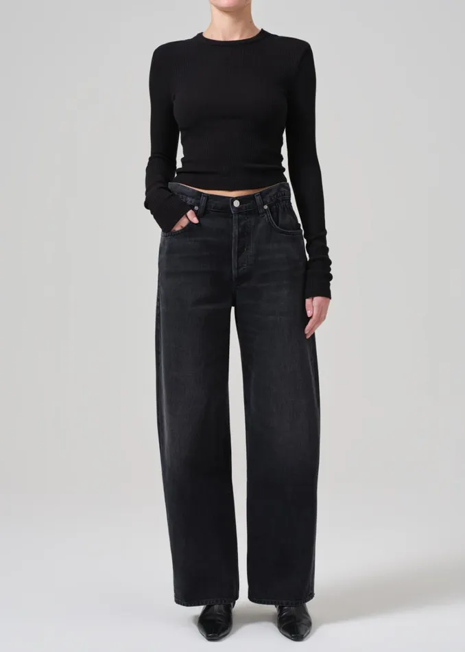 Citizens Of Humanity Gwendoline Scrunch Jean In Anthrocite Women Jeans