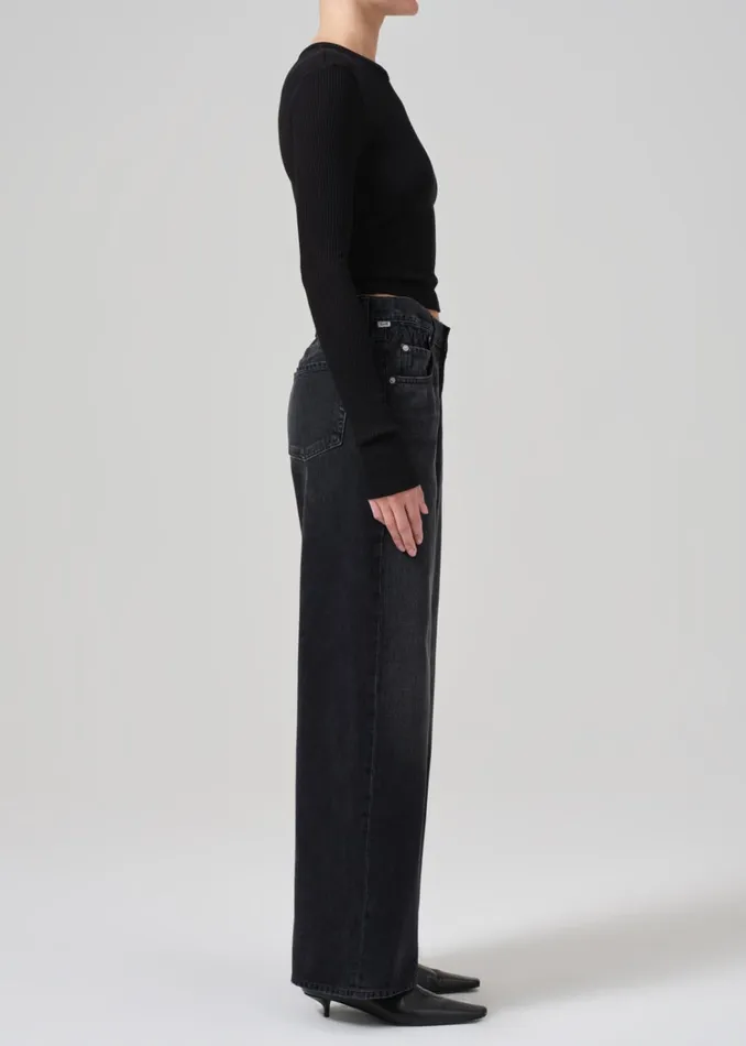 Citizens Of Humanity Gwendoline Scrunch Jean In Anthrocite Women Jeans