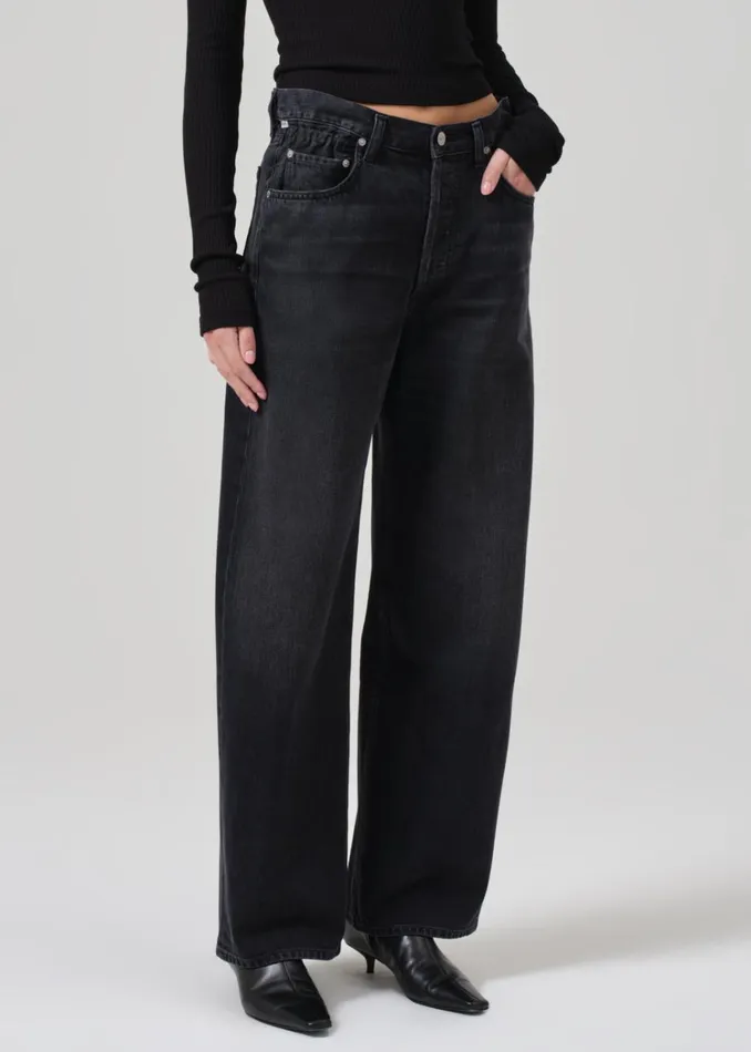 Citizens Of Humanity Gwendoline Scrunch Jean In Anthrocite Women Jeans
