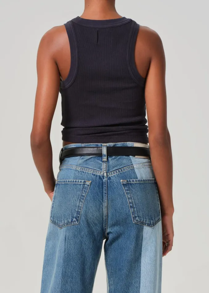 Citizens Of Humanity Isabel Rib Tank In Charcoal Women Tops