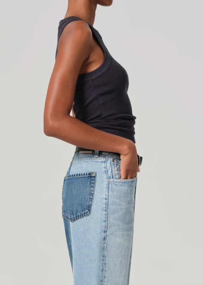 Citizens Of Humanity Isabel Rib Tank In Charcoal Women Tops