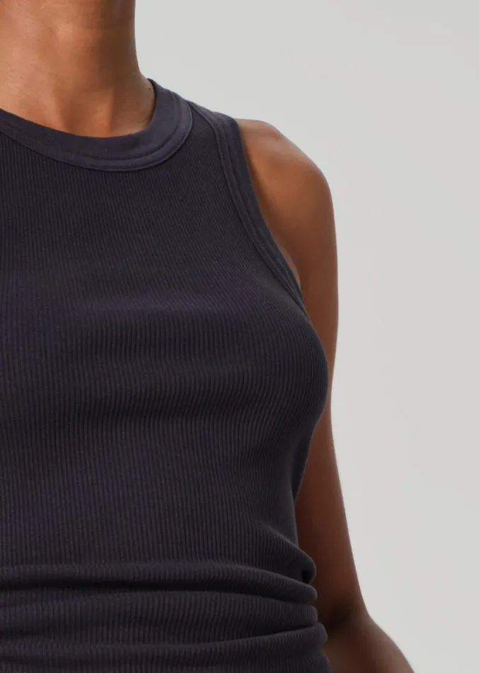 Citizens Of Humanity Isabel Rib Tank In Charcoal Women Tops
