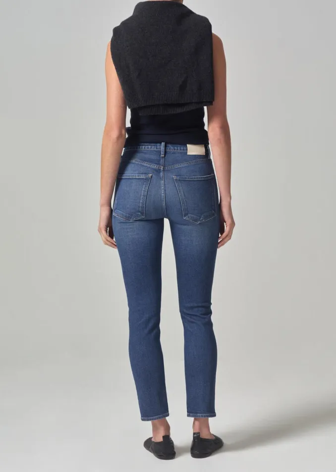 Citizens Of Humanity Isola Straight Crop In Crispen Women Jeans
