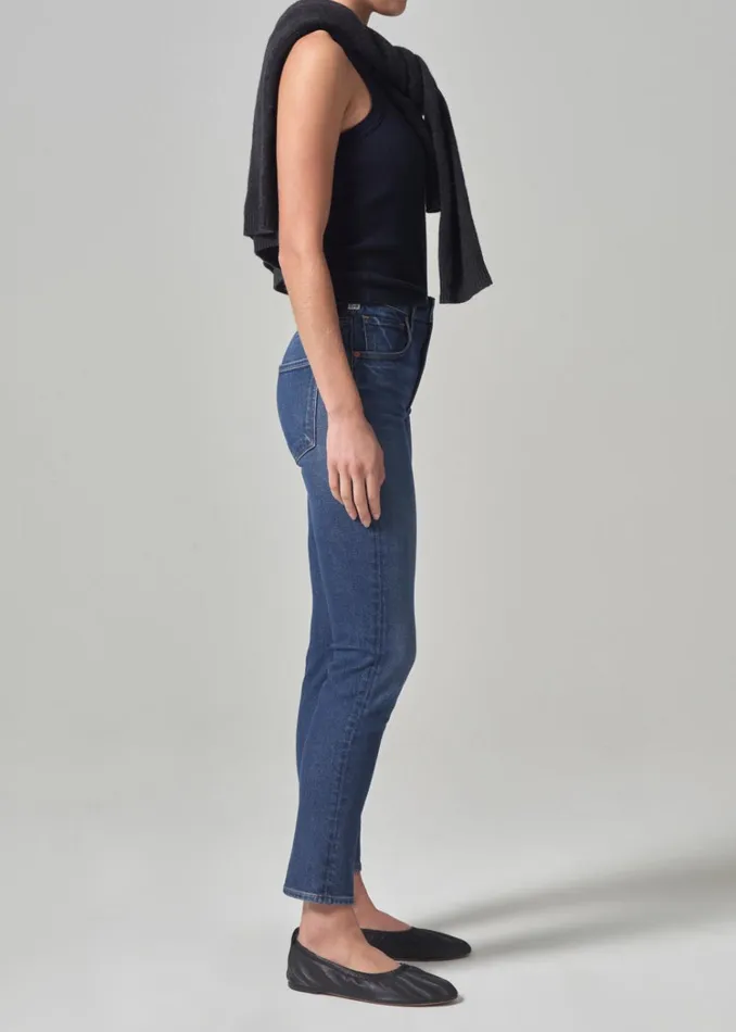 Citizens Of Humanity Isola Straight Crop In Crispen Women Jeans