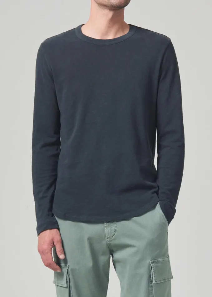 Citizens Of Humanity Olympus Crewneck In Charred Cedar Men Shirts
