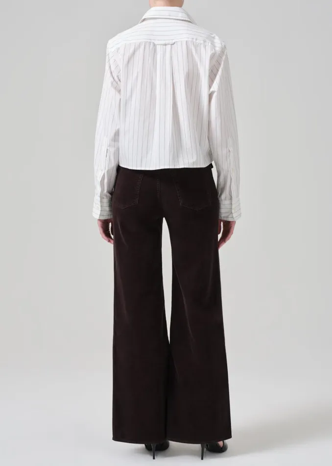 Citizens Of Humanity Raven Patch Pocket Wide Leg Corduroy In Clove Women Pants