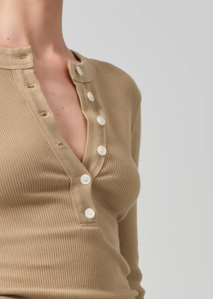 Citizens Of Humanity Varra Henley In Sandie Women Tops