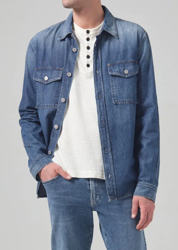 Citizens Of Humanity Wesley Shirt In Harcourt Men Shirts