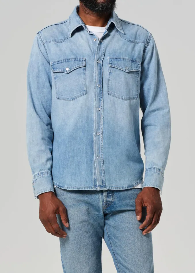 Citizens Of Humanity Western Shirt In Oren Men Shirts