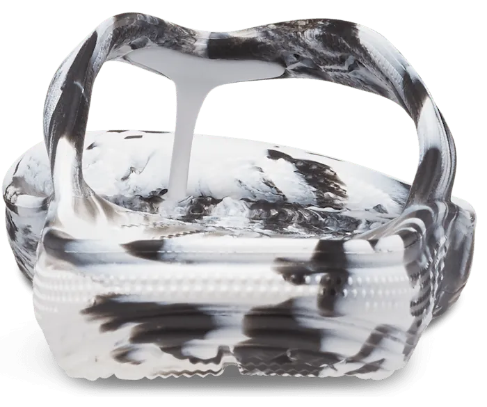 Classic Marble Flip Black White Men Crocs FlipFlops