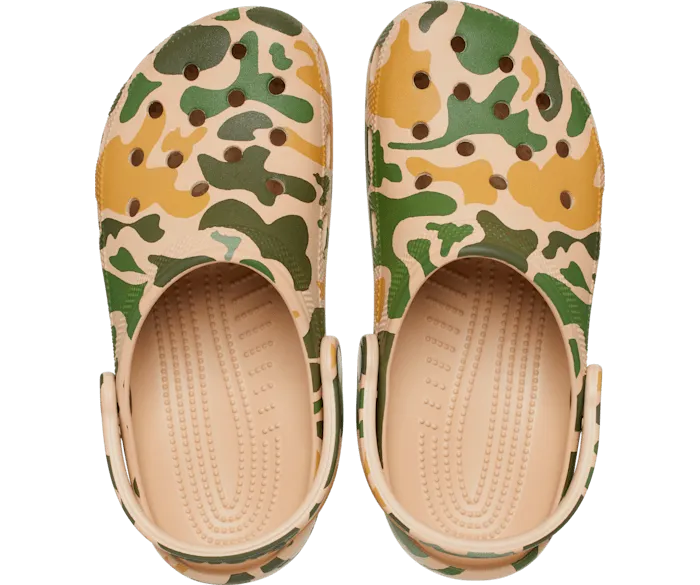 Classic Printed Camo Clog Chai Tan Women Crocs Clogs