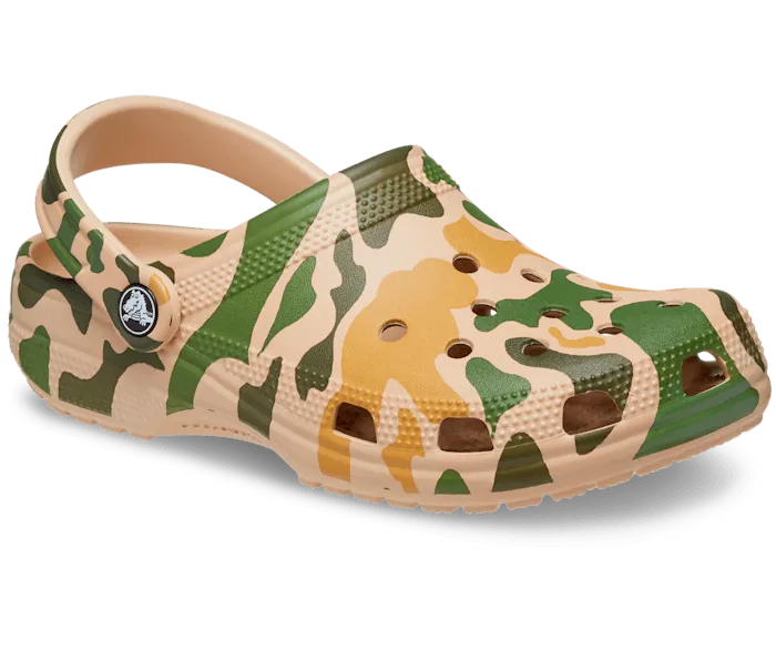 Classic Printed Camo Clog Chai Tan Women Crocs Clogs
